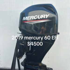 2019 Mercury 60hp outboard engine.